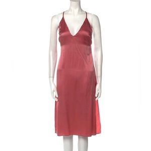 Reformation pink silk dress